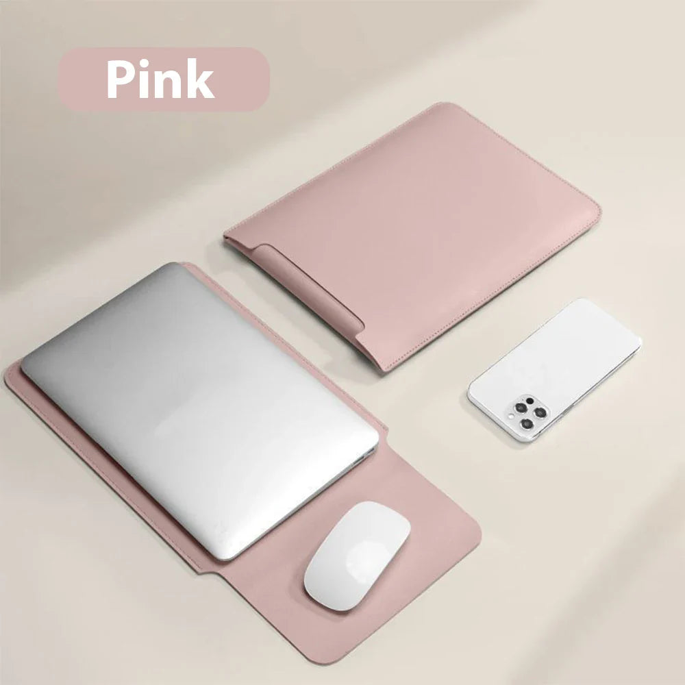 Waterproof PU Laptop Sleeve & Mouse Pad 11–16 Inch — Fits 12.9 Inch Tablet