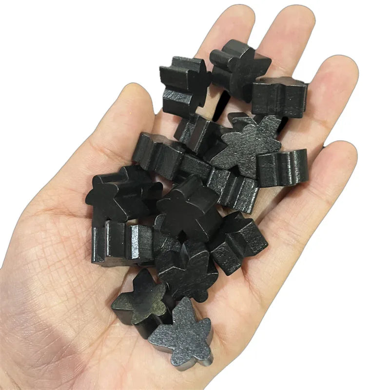 100 Wooden Meeples 16mm (0.63 in) 14-Color Board Game Pawns Replacement Set