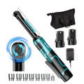 6 in (152 mm) Extended Cordless Electric Ratchet Wrench 3/8 in (9.5 mm) Drive 12V 55 Nm Variable Speed LED with 2×2000mAh Batteries
