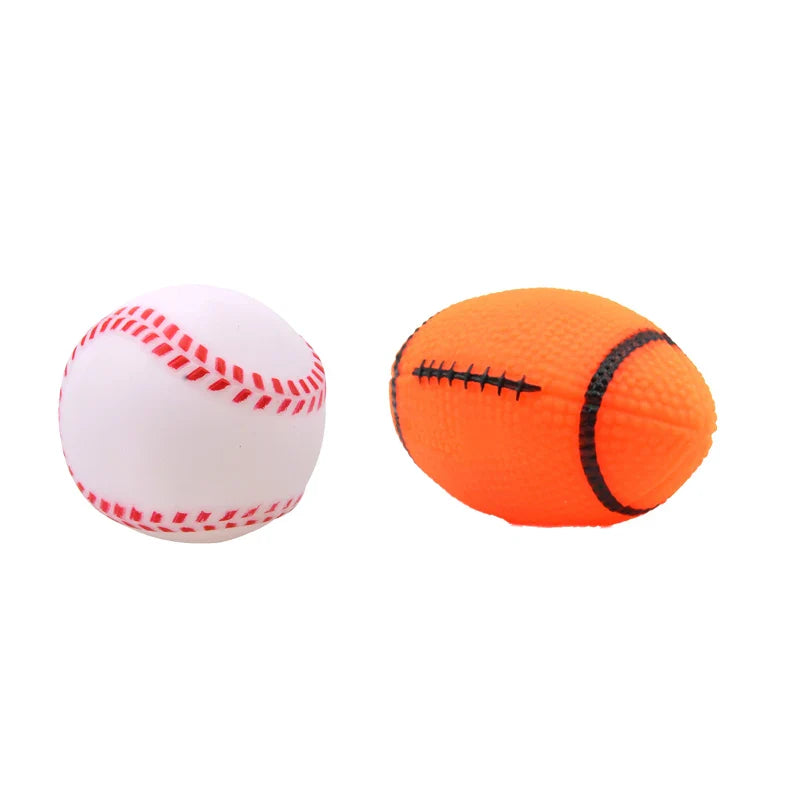 1-Pack Squeaky Dog Ball Toy 6 cm (2.36 in) Rubber Chew Toy for Small Dogs and Puppies