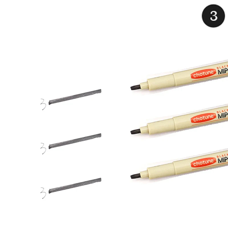 12-Pack Pigment Liner Ink Pens — Needle & Hook Tip Fineliners for Manga Drawing, Sketching & Illustration