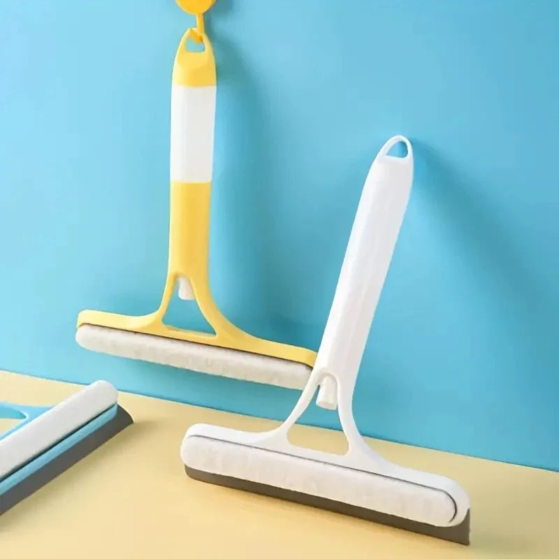 3-in-1 Glass Cleaning Tool — Squeegee, Scraper & Spray Bottle for Windows, Mirrors & Shower Doors