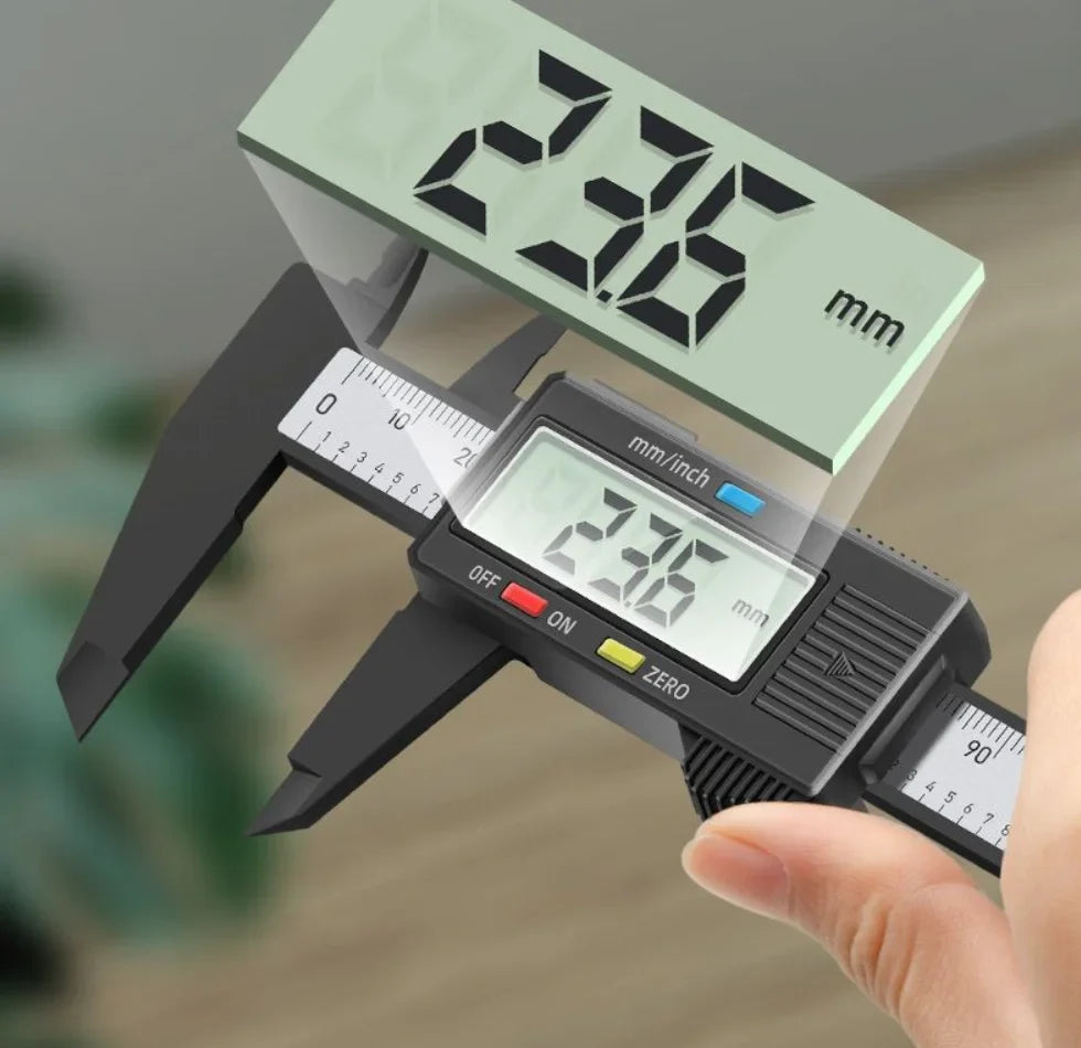 Digital Caliper 0-150 mm (0-6 in) Carbon Fiber Composite Electronic Vernier Caliper 0.01 mm Precision