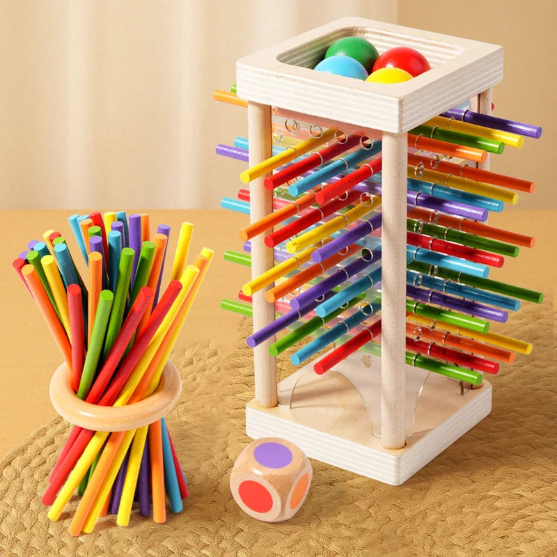Parent-Child Wooden Stick Battle Puzzle — Two-Player Spatial Thinking Game for Kids Ages 3–12