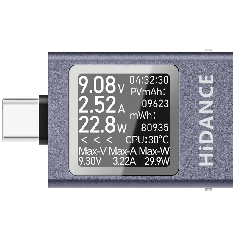 13-in-1 USB-C DC Power Meter Tester 4.5–50V 0–12A PD3.1 PPS QC Fast Charge Ammeter