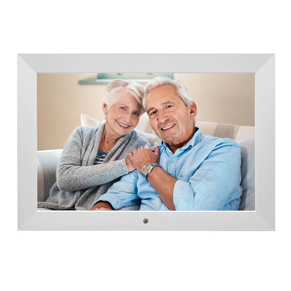 10.1-Inch (25.7 cm) Digital Photo Frame 1280x800 IPS HD — Remote Control, Video & Music, Clock Calendar