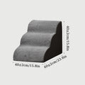 Detachable Washable 3 & 4-Step Memory-Foam-Feel Pet Stairs – Sofa Ramp for Small Dogs & Cats