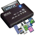 21-in-1 USB 2.0 Multi Memory Card Reader for SD TF CF M2 XD MMC MS - 1/2/5/10 Pack