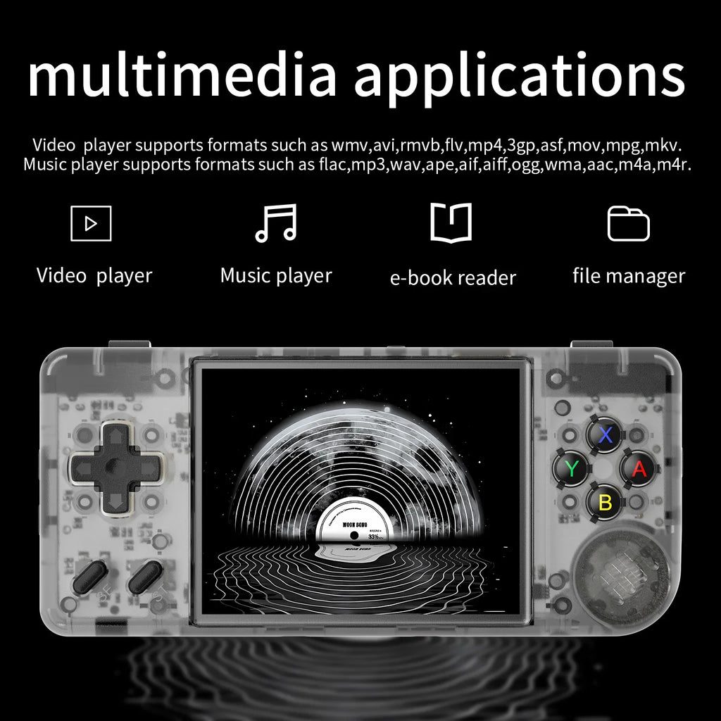 Handheld Retro Game Console 2.83-inch (72 mm) IPS Screen Linux 64GB TF 3100mAh Battery HDMI Output 5000+ Built-in Games