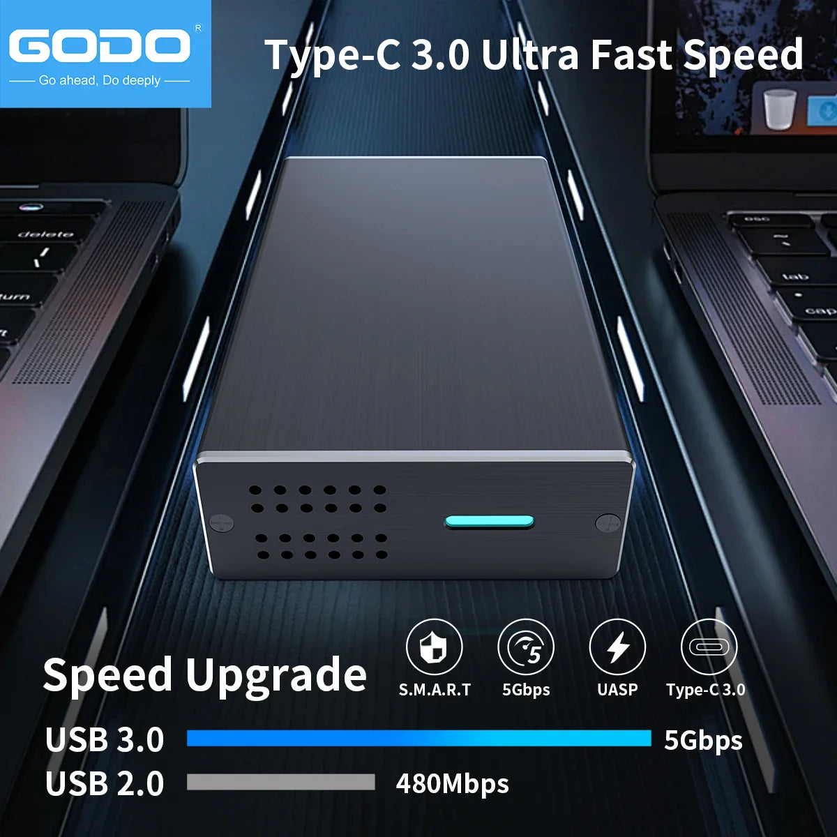 2.5-Inch Dual-Bay RAID External SSD/HDD Enclosure — USB 3.0 UASP