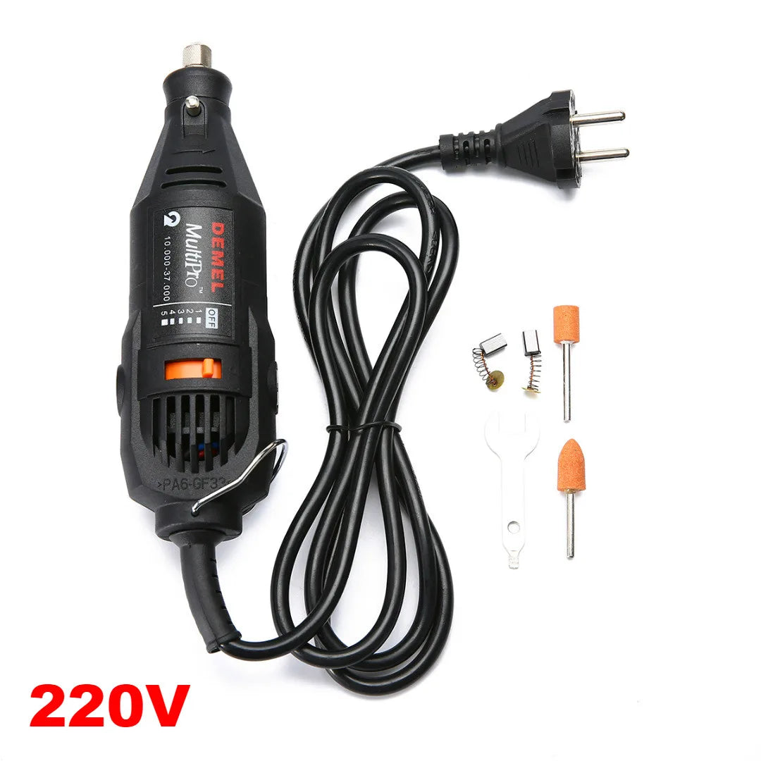 110/220V Electric Engraving Rotary Mini Drill Kit – 130W Variable Speed 5-Setting Grinder