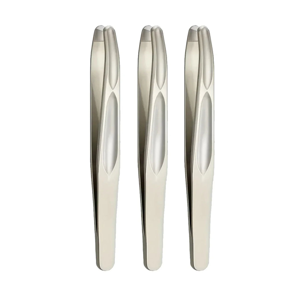 Premium Round Head Tweezers for Eyebrow & Facial Hair Removal Seamless Clips Short Hair Precision Beard Clip