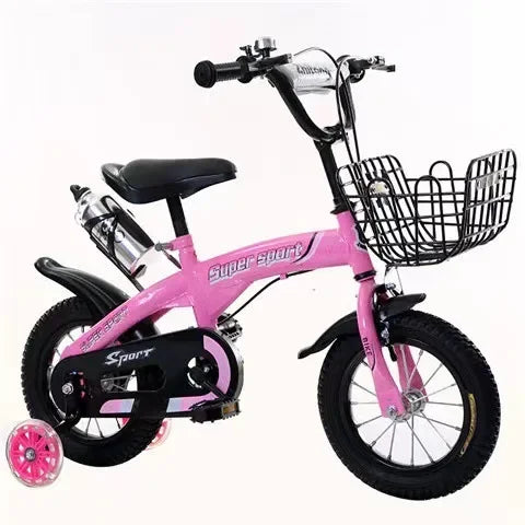 12-Inch Kids Bike with Flashing Training Wheels – Steel Frame Children's Bicycle Ages 3–10