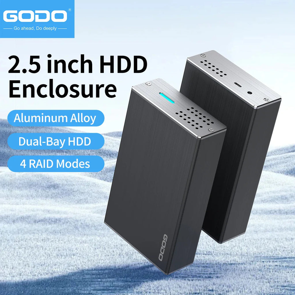 2.5-Inch Dual-Bay RAID External SSD/HDD Enclosure — USB 3.0 UASP