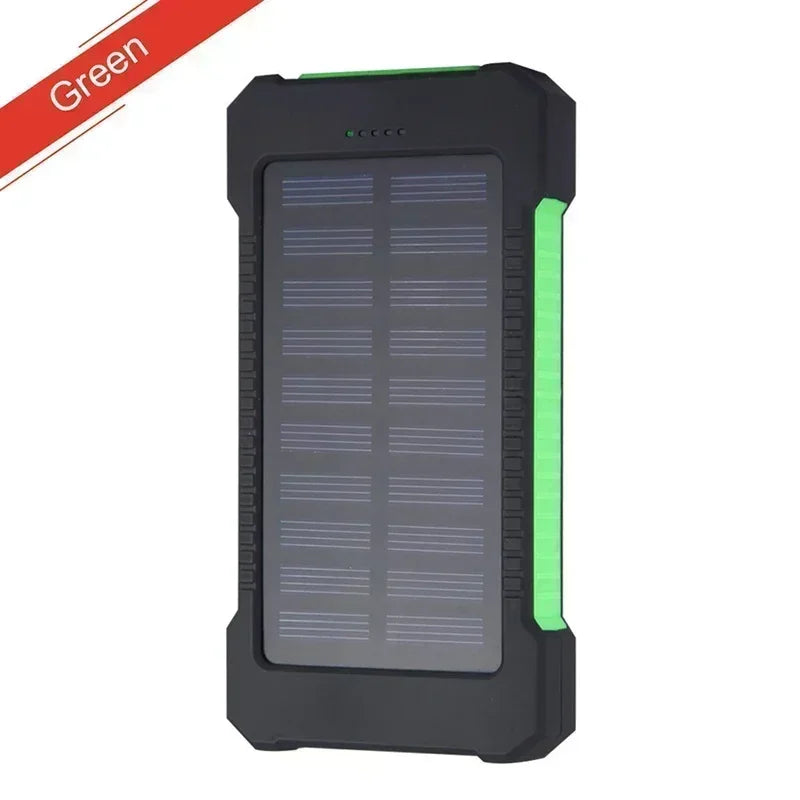 100000mAh Solar Power Bank 100W USB-C Portable Charger Waterproof with SOS Flashlight & LED Lamp