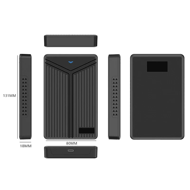 2.5-Inch SATA HDD/SSD Enclosure USB 3.0/3.1 — Tool-Free, Supports 6TB