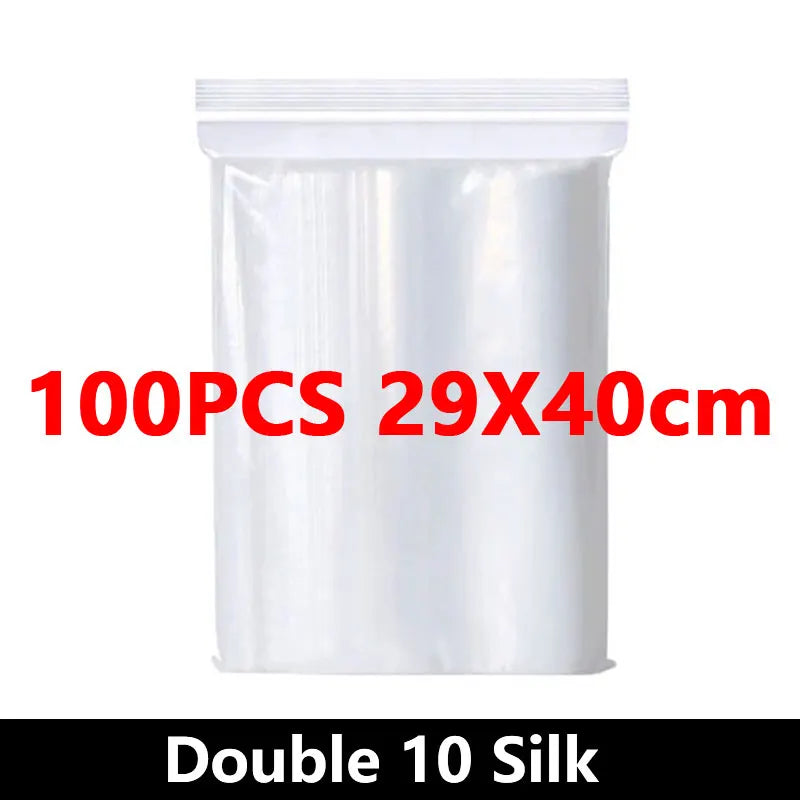 100-Pack Heavy-Duty Clear Resealable Ziplock Bags – Small Plastic Storage Bags for Jewelry, Food & Crafts