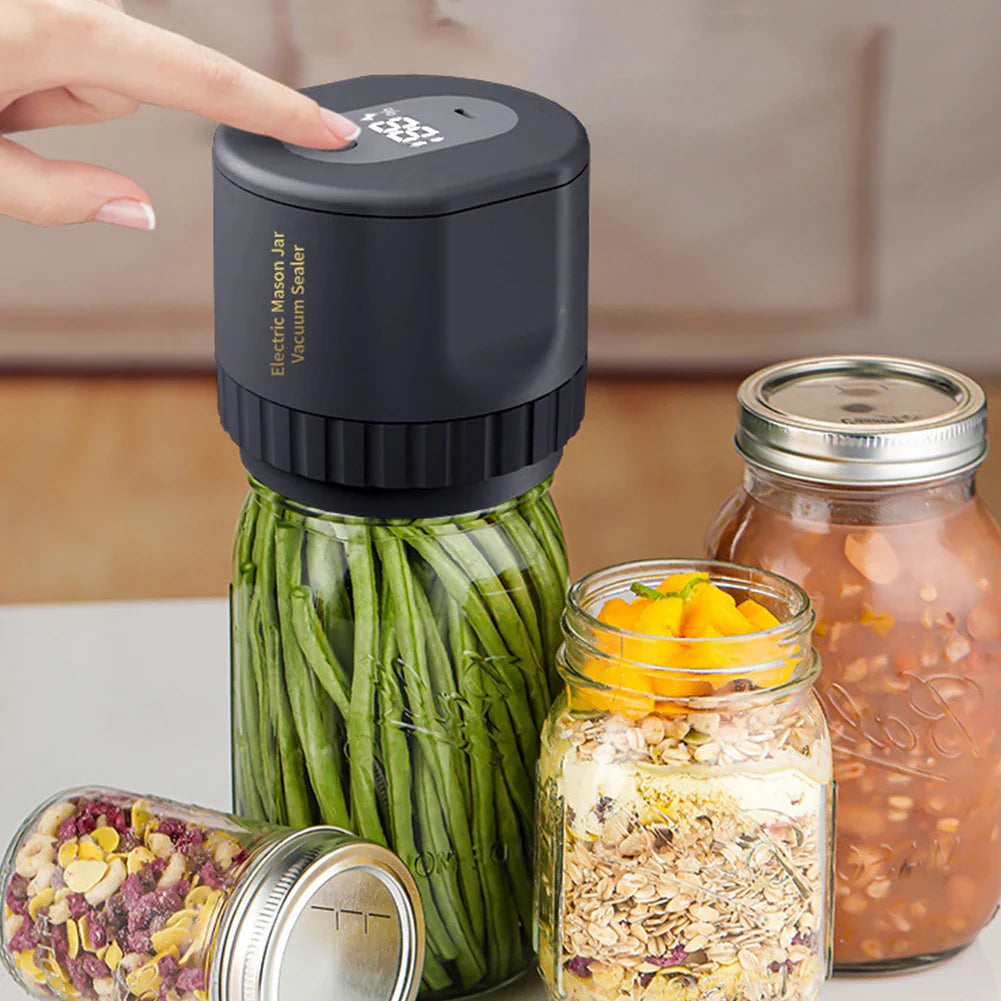 Automatic Electric Mason Jar Vacuum Sealer One-button Operation Leak-proof Sealing Portable Food Preservation Equipment Suit