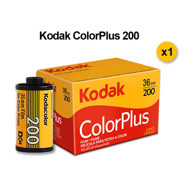 Reusable 35mm Film Camera — Classic Travel Point-and-Shoot with Built-In Flash, Yellow or Night Green