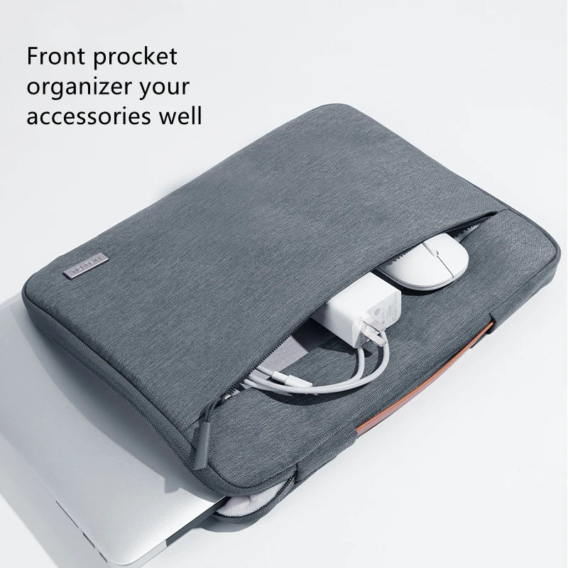 Multi-Pocket Shockproof Laptop Sleeve with Handle 13–16 Inch