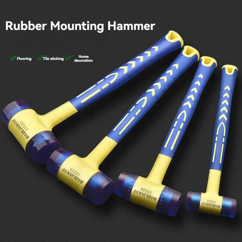 Double-Head Rubber Installation Hammer 25–45mm (1.0–1.8 in) – Replaceable Heads, Insulated Non-Slip Rubber Handle
