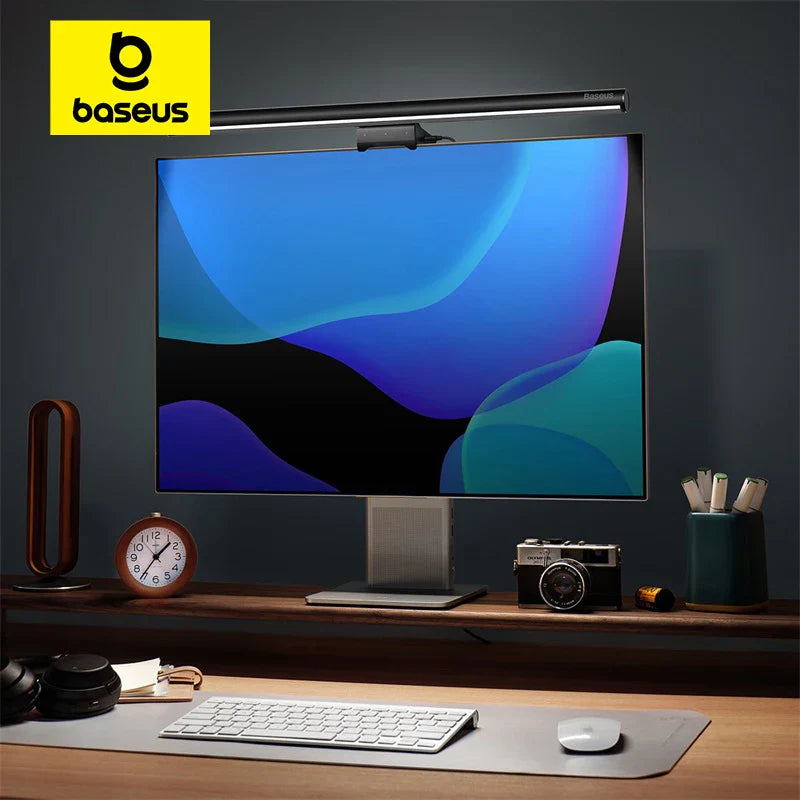 USB Clip-On Monitor Light — Dimmable LED Screen Lamp with Backlight, Touch Control, 2700–6500K, CRI 95+