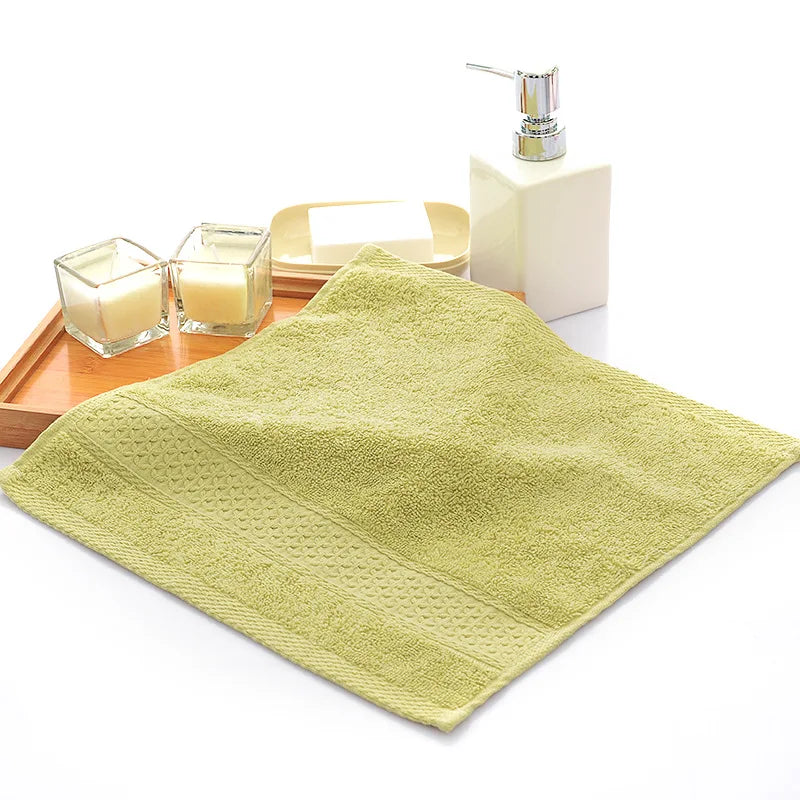 100% Cotton Face Towel 34 x 34 cm (13.4 x 13.4 in) Soft Square Washcloth for Kids & Adults Absorbent Facial Hand Towel