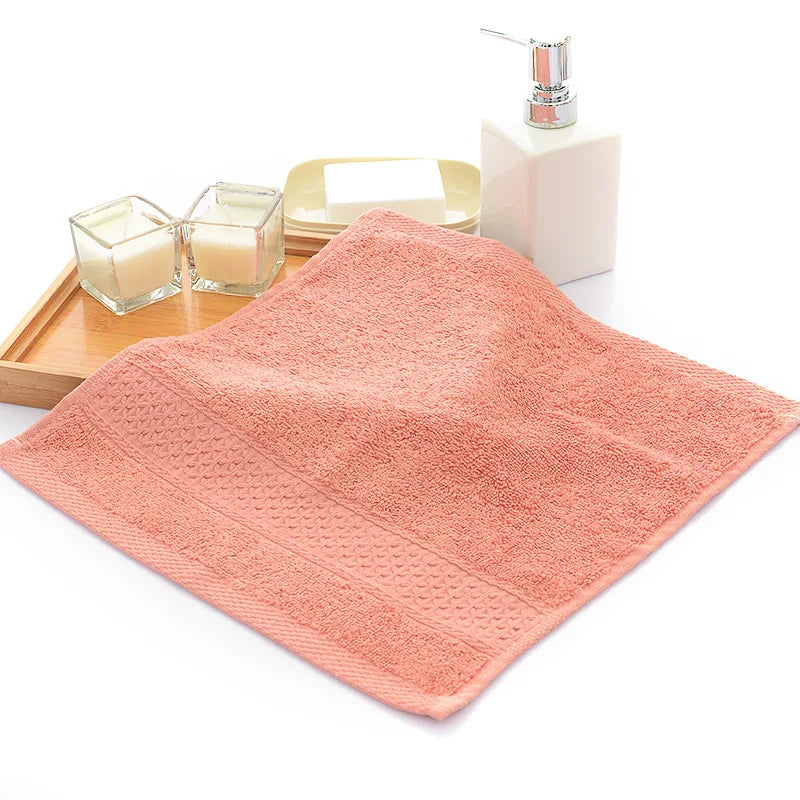 100% Cotton Face Towel 34 x 34 cm (13.4 x 13.4 in) Soft Square Washcloth for Kids & Adults Absorbent Facial Hand Towel