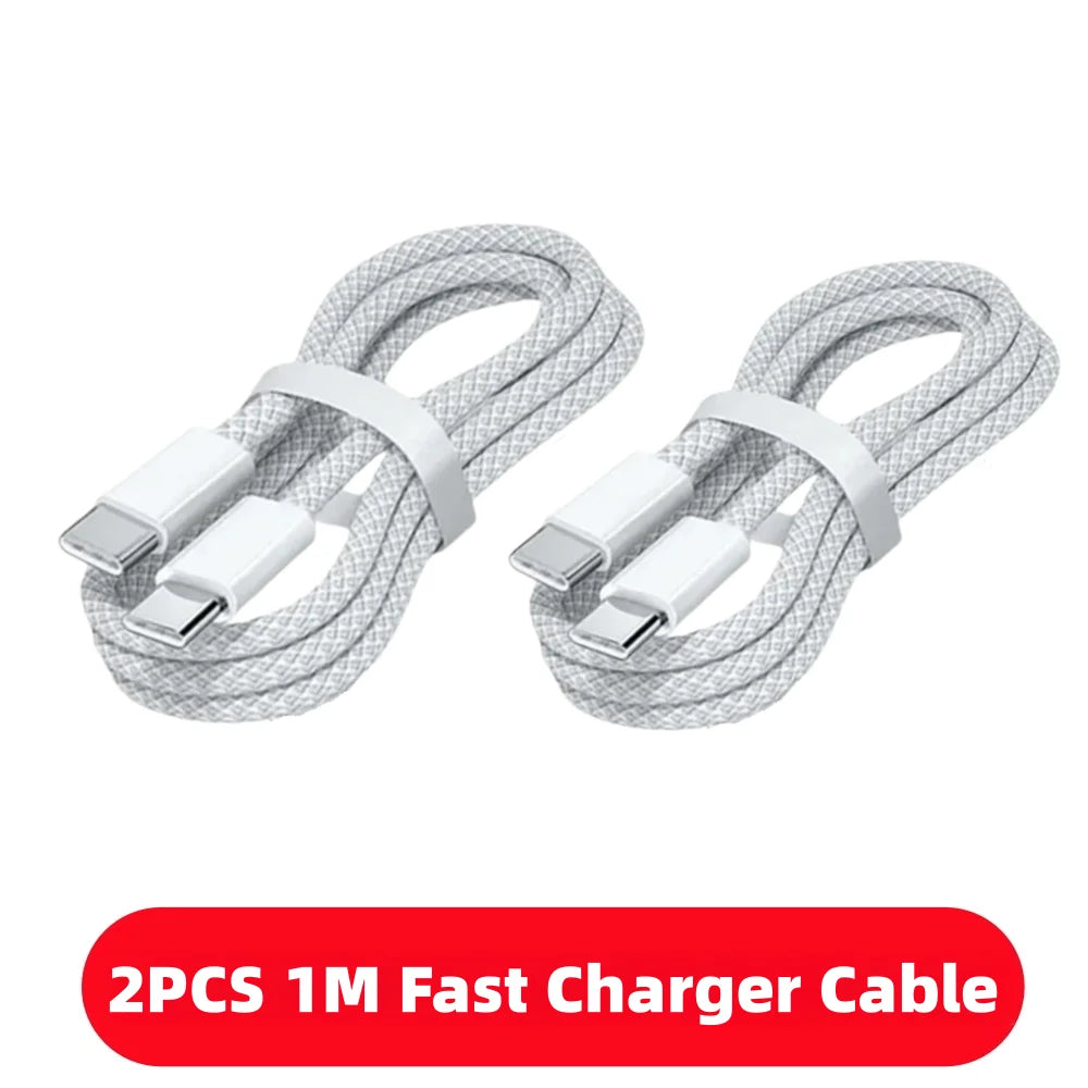 1-10PCS USB C Cable to USB C 100W Fast Charging Charger Cable Supports Fast Charging For iPhone 16 17 Samsung Xiaomi Huawei etc