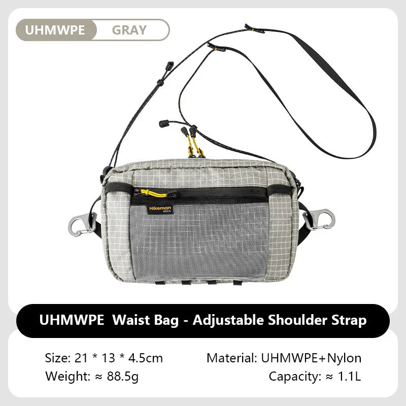 1.1L (37 fl oz) Ultralight Waterproof Waist Pack - Multi-Pocket Fanny Pack for Running Cycling Hiking