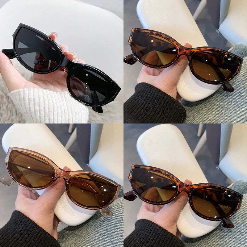 1/4pcs New Fashion Casual Cat Eye Sunglasses Vintage Brand Designer Sun Glasses Female Multi Color Eyewear UV400 Gafas De Sol