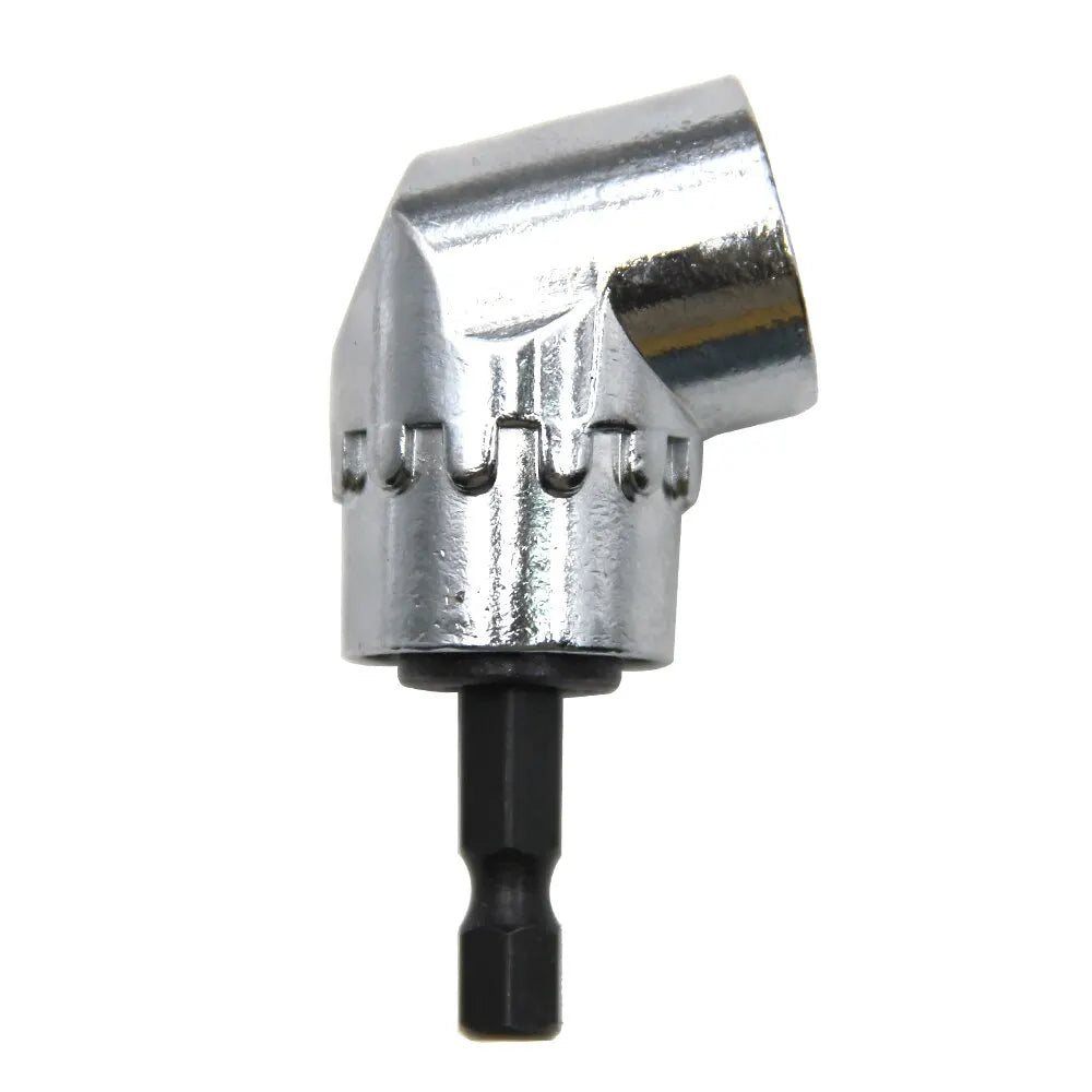 105° Right Angle Drill Attachment – 1/4 in (6.35 mm) Hex Screwdriver Adapter, 2.4 in (61 mm) Extension for Electric Drills & Wrenches