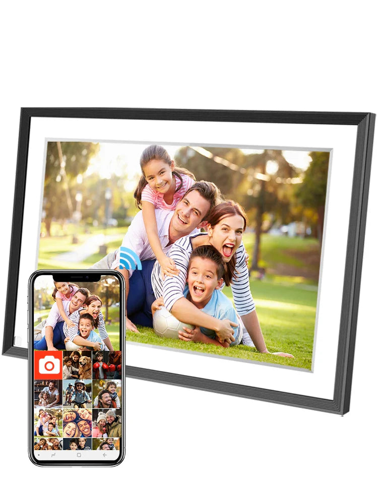10.1-Inch (25.7 cm) WiFi Digital Photo Frame 1280×800 IPS Touchscreen – 32GB Cloud Smart Picture Frame (Frameo App)