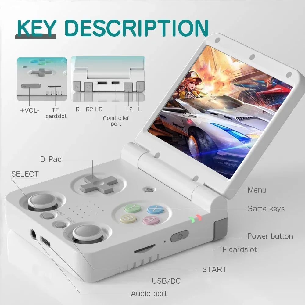 3.5-inch (8.9 cm) IPS Handheld Retro Game Console — Linux Onion OS, 5000+ Games, Mini HDMI & USB-C, 3000mAh