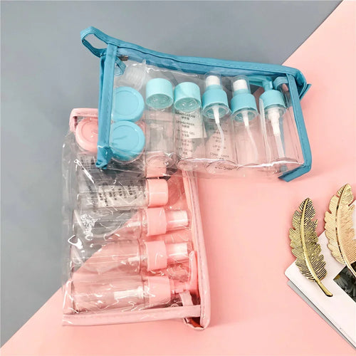 10-Pack Travel Mini Cosmetic Face Cream Bottles 80ml (2.7 fl oz) Clear Plastic Empty Makeup Containers