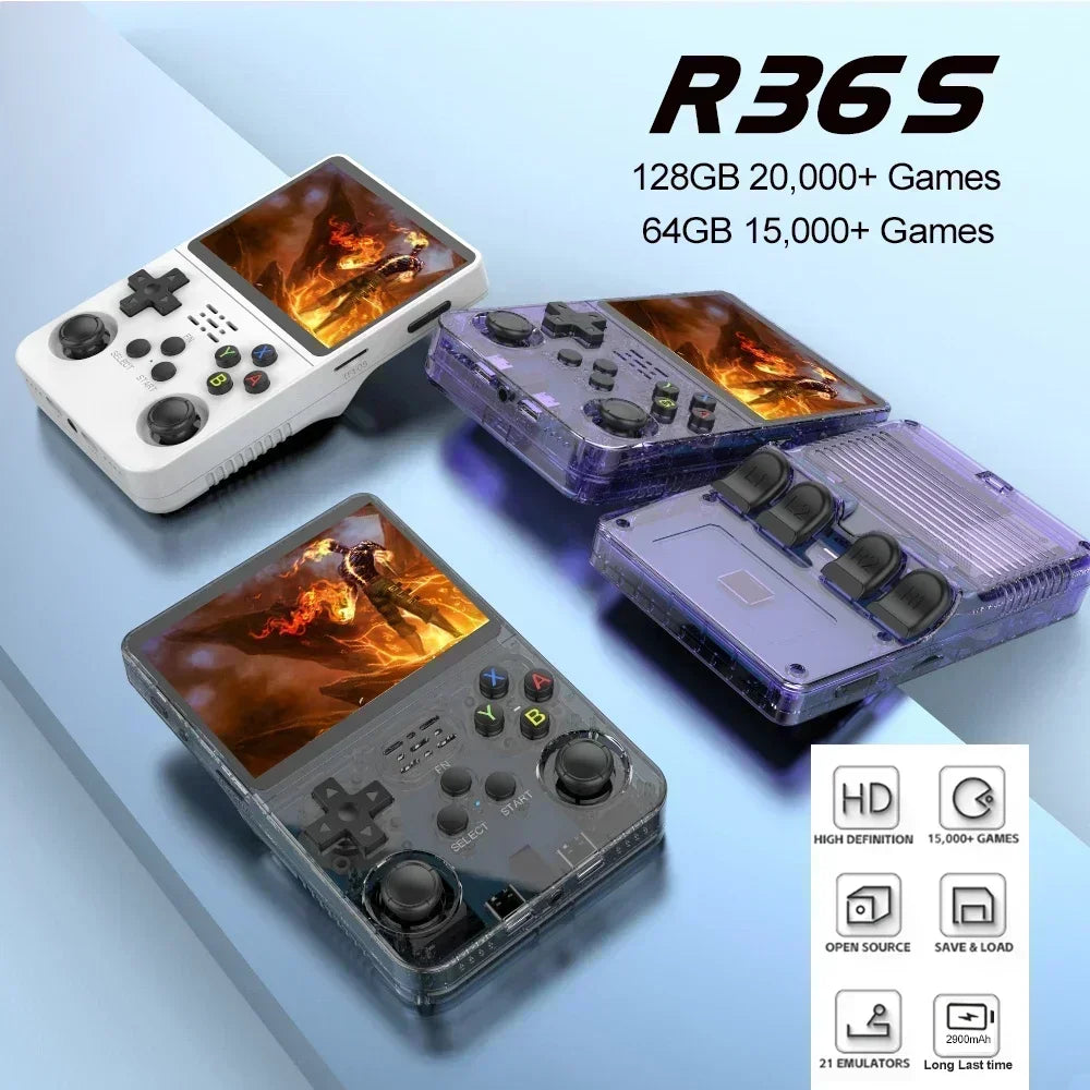 Retro Handheld Game Console 3.5-Inch (89 mm) IPS Screen Linux Pocket Player 64GB/128GB/256GB Expandable to 1TB