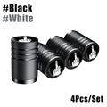 4-Pack Aluminum Tire Valve Stem Caps — Universal Dustproof Air Valve Caps for Car, Bike & Motorcycle