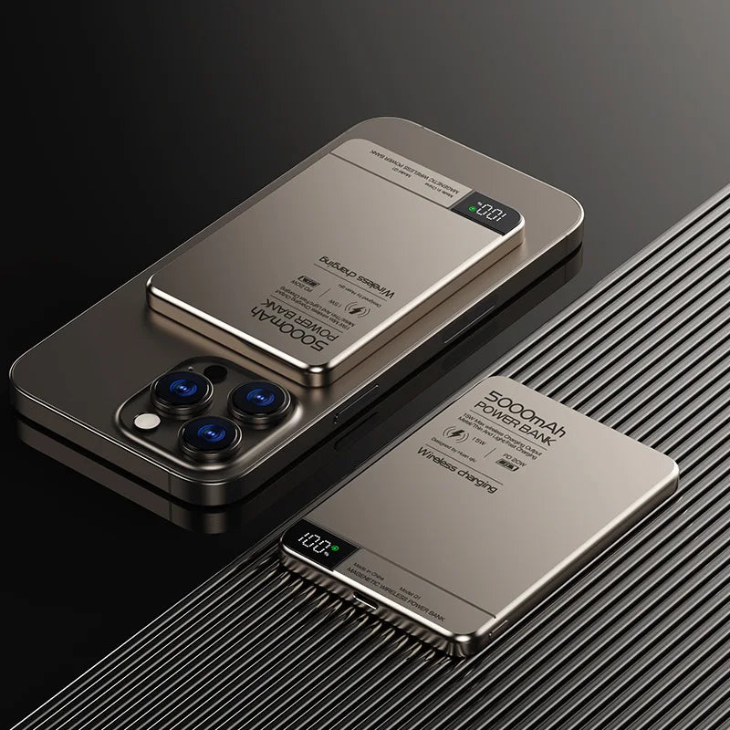 10000mAh Magnetic Wireless Power Bank 20W PD Fast Charge Qi Magnetic Charger for MagSafe-Compatible & Qi Smartphones