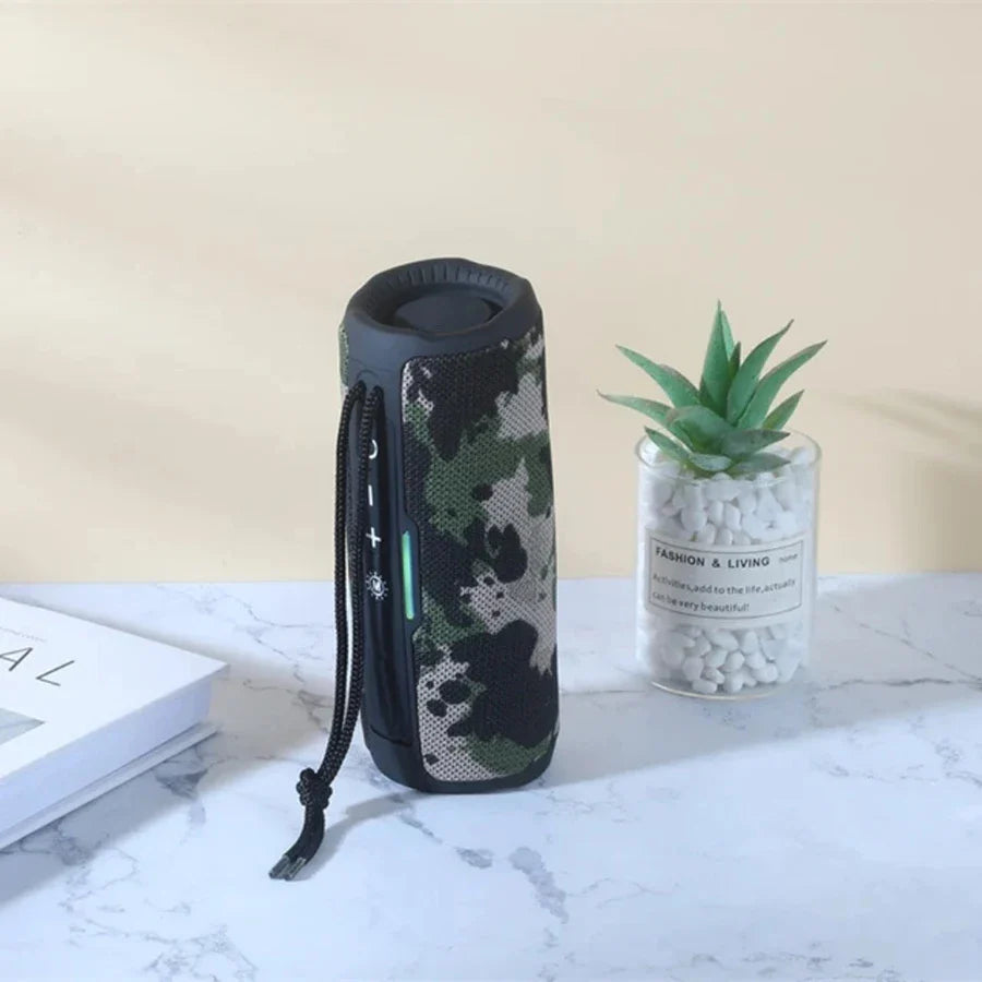 10W Portable Bluetooth Speaker — IPX5 Waterproof, FM Radio, TWS, USB/TF Card, 1200mAh Battery