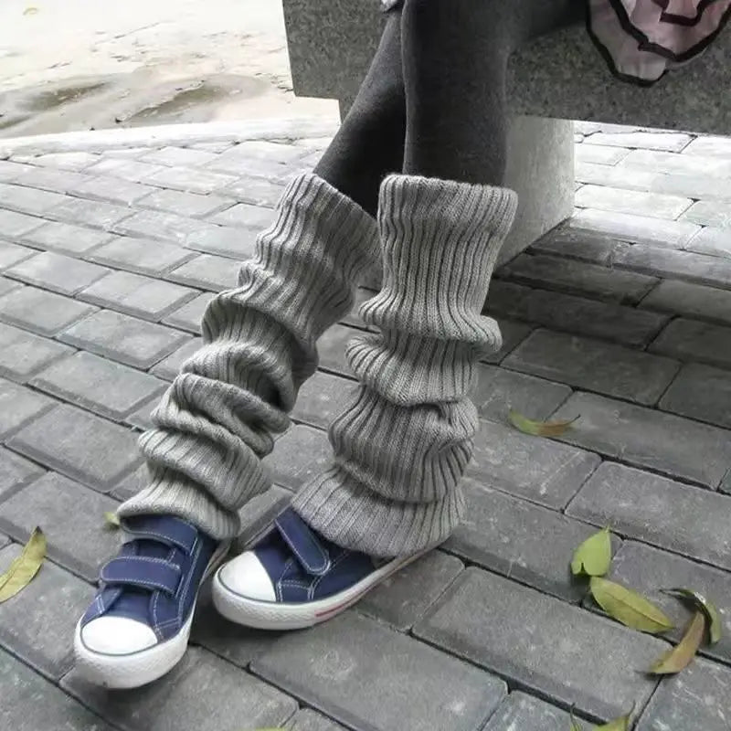 1 Pair Knit Bubble Leg Warmers JK Lolita Y2K Punk Gothic Crochet Boot Cuffs – 40/50/70 cm (15.7/19.7/27.6 in)