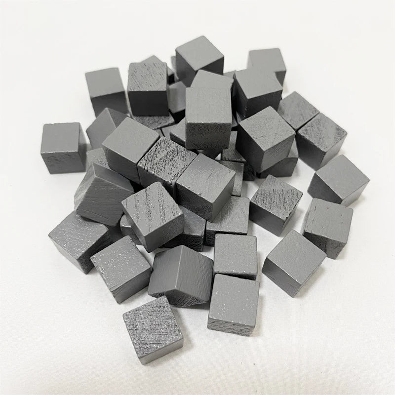 100-Pack 10mm (0.39 in) Colorful Wooden Cubes - Dice Tokens for Crafts, Board Games & Early Education