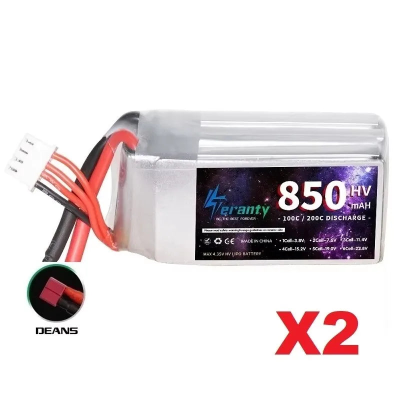1/2/3PCS TERANTY 3S 11.4V Lipo Battery 850mAh 100C HV With XT30 T XT60 Plug For RC FPV Drone Quadcopter Helicopter Airplane