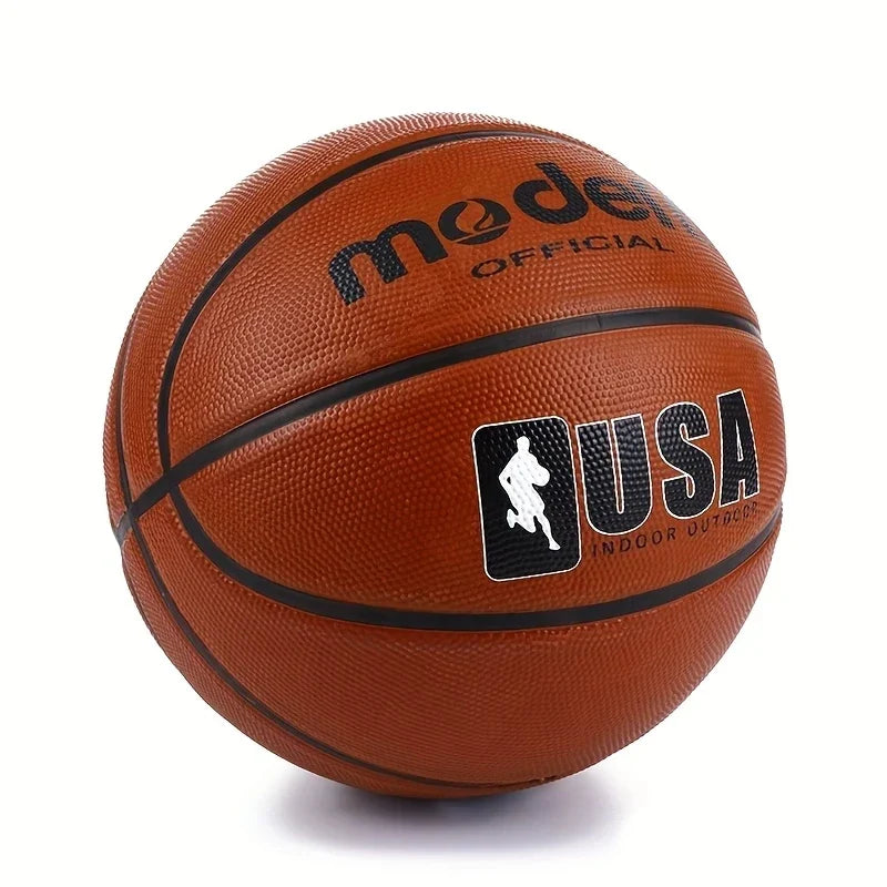 Rubber Basketball for Adults & Youth — Indoor/Outdoor, Sizes 4/5/6/7