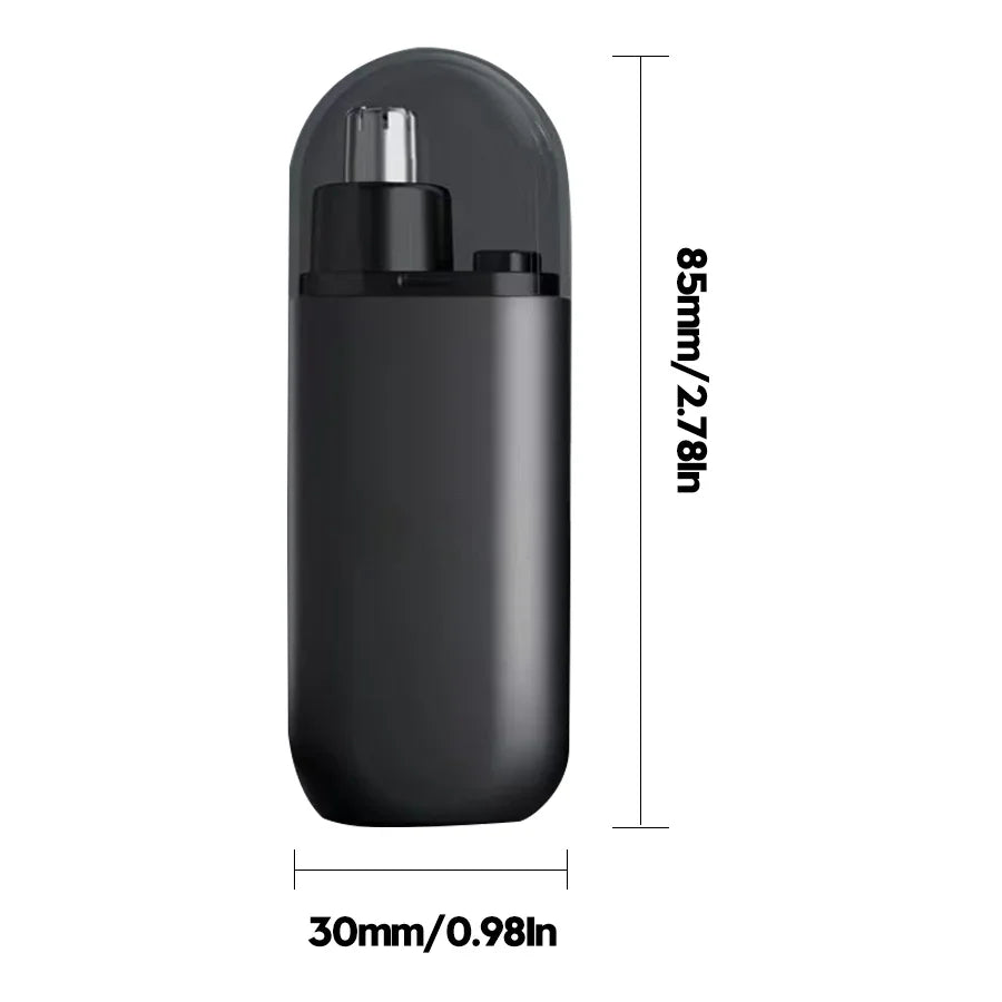 Rechargeable USB Nose & Ear Hair Trimmer for Men - Portable Electric Eyebrow & Facial Trimmer with USB Cable & Brush