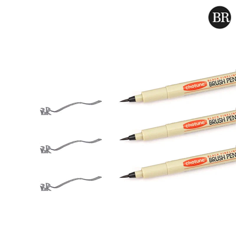 12-Pack Pigment Liner Ink Pens — Needle & Hook Tip Fineliners for Manga Drawing, Sketching & Illustration