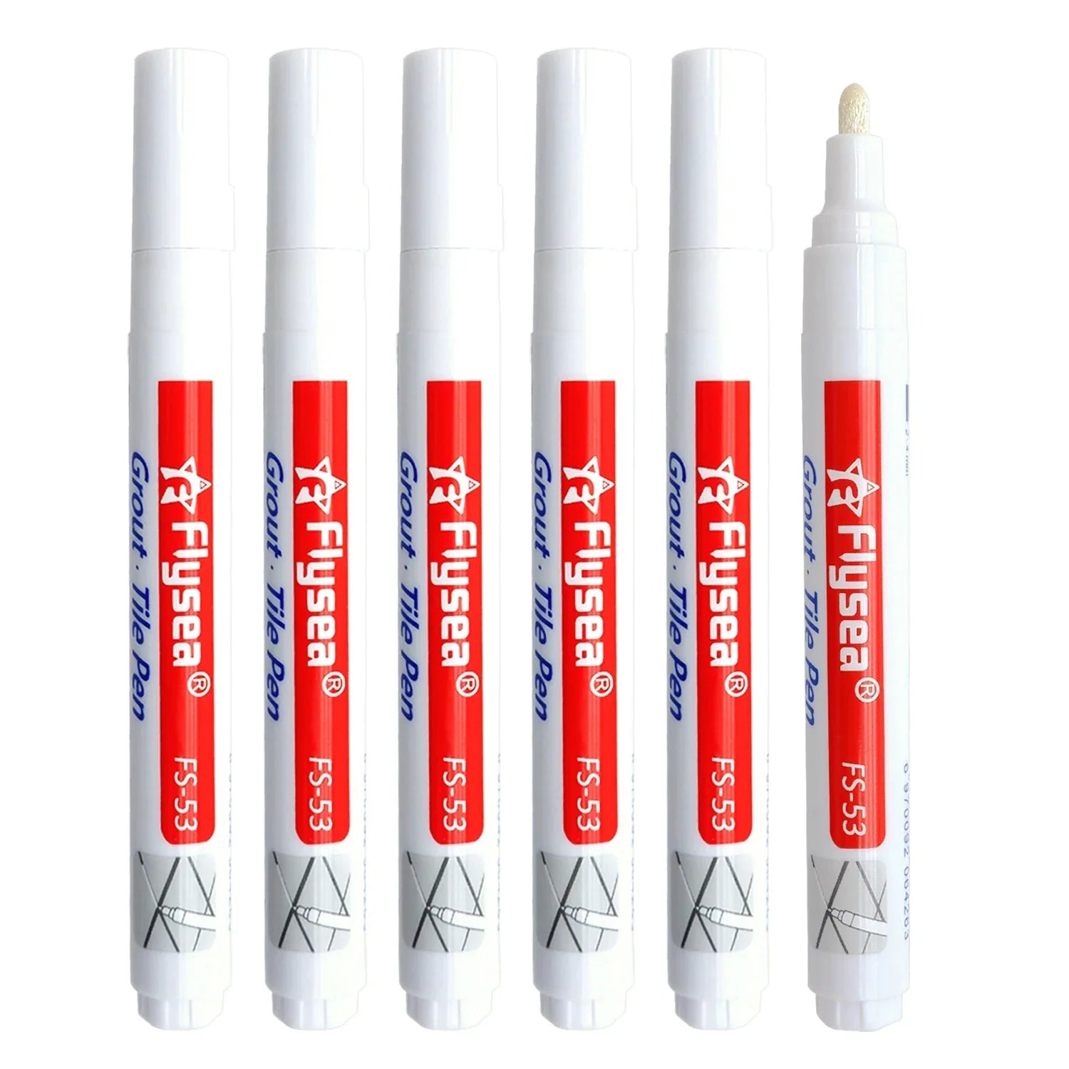 10-Pack 45mm Waterproof Permanent Marker Pens – Long-Head Quick-Dry for Woodworking & Construction, Deep-Hole Marking, Non-Toxic Black Red Blue