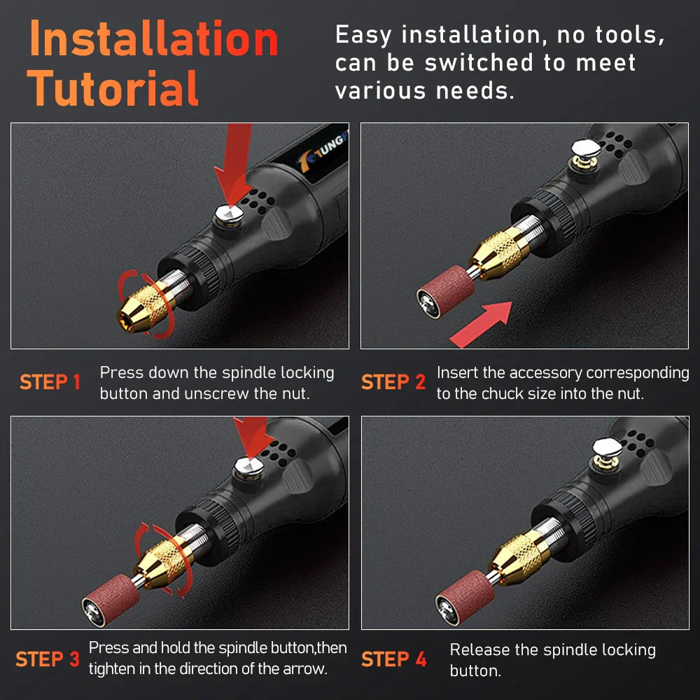 Mini USB Wireless Handheld Rotary Drill - Cordless Engraving Tool for Jewelry, Metal, Glass & Wood