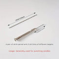 Candle Punching Tool Kit with 2 Drill Bits for DIY Candles & Crafts