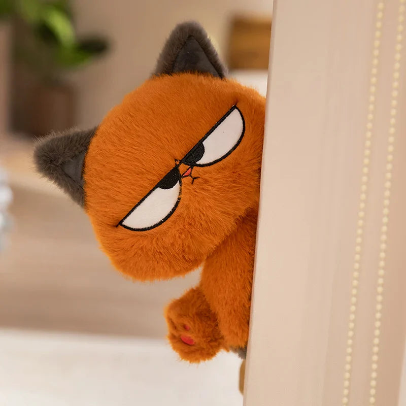 25cm (9.8in) Orange Cat Plush Toy – Kawaii Soft Stuffed Animal Cartoon Doll Gift for Kids