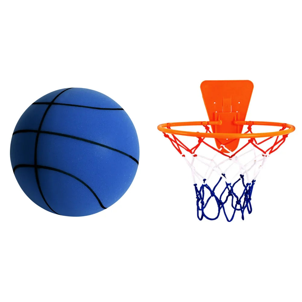 Kids Silent Foam Basketball — Indoor Squeezable Bounce Ball, Sizes 3/5/7